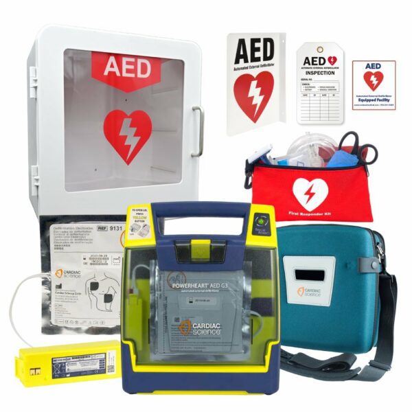 Complete AED Defibrillator Package (Recertified)