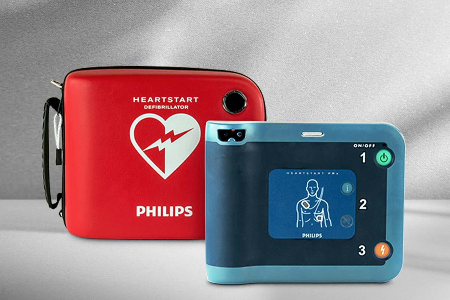HeartStart FRx AED with Plastic Waterproof Shell Carry Case