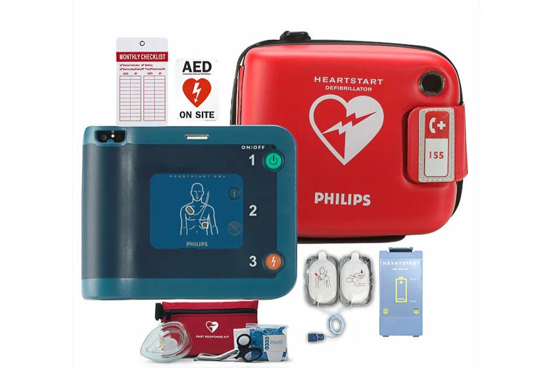 HeartStart FRx AED with Plastic Waterproof Shell Carry Case