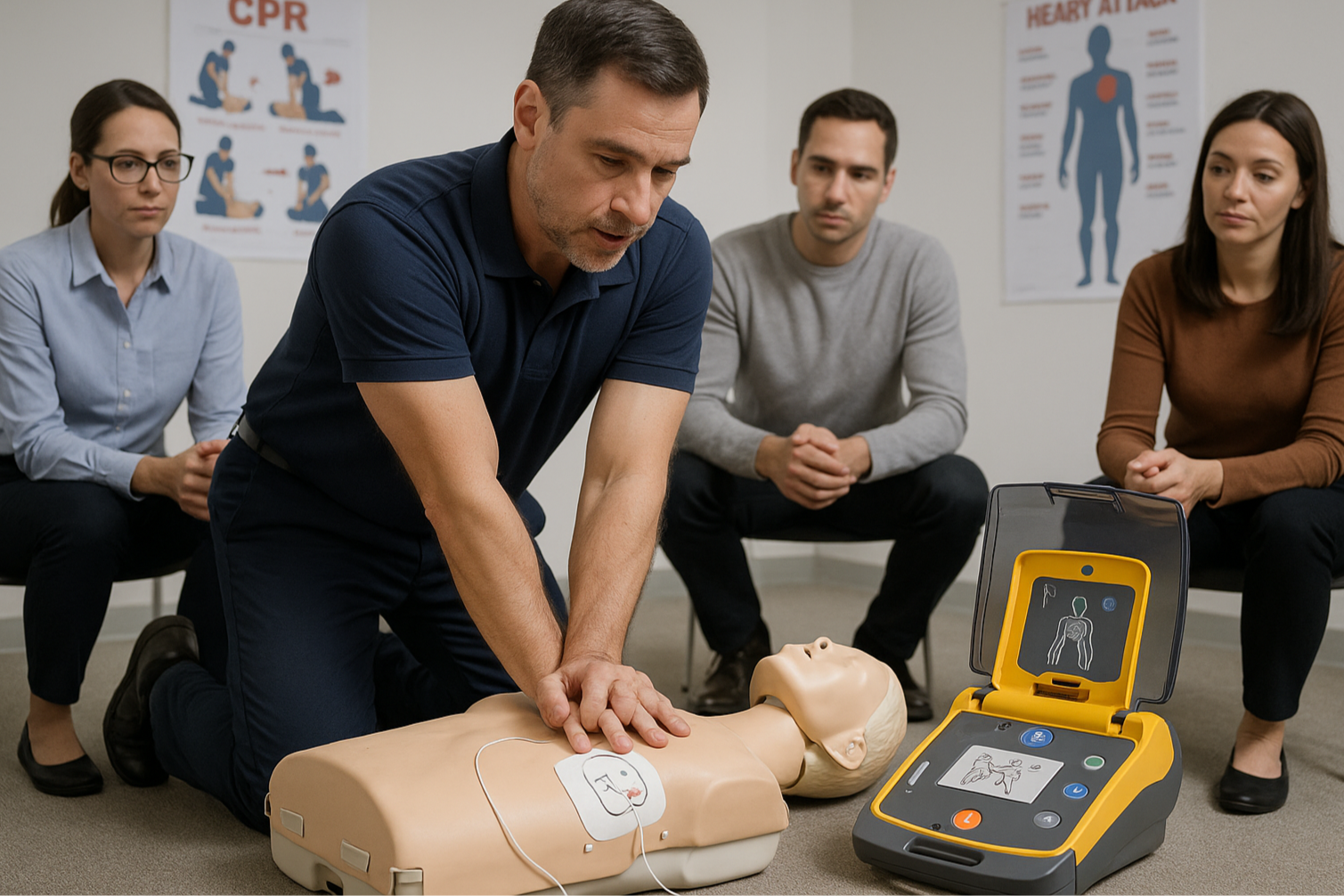 CPR Training with an AED
