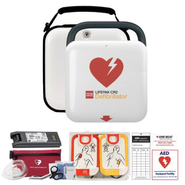 Physio-Control LIFEPAK CR2 Wi-Fi Connected Fully Automatic AED With Carry Case English & Spanish